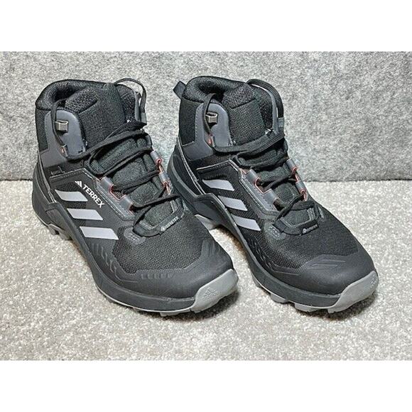 Adidas Terrex Swift R3 Mid Gore-Tex Hiking Shoes Mens 7 Gorpcore Outdoors Black - Picture 2 of 7